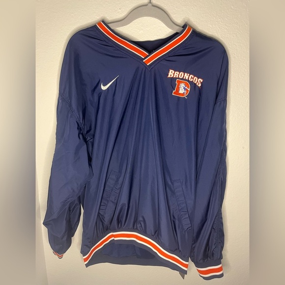 Vintage Nike Denver Broncos Pullover Jacket 🧡💙 - Picture 1 of 5
